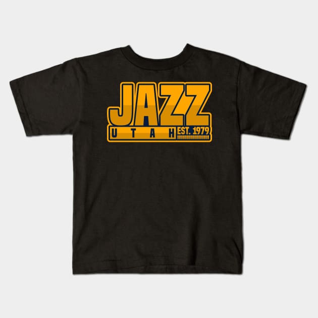 Utah Jazz 02 Kids T-Shirt by yasminkul